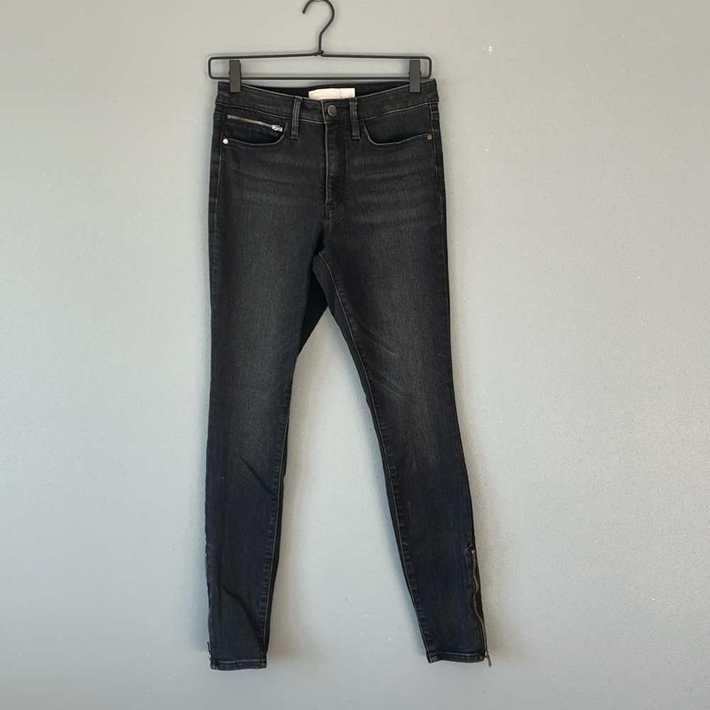 Athelta Sculptek Zip Ankle Stretch Skinny Jeans - Size 4 - carbon wash - Picture 3 of 13
